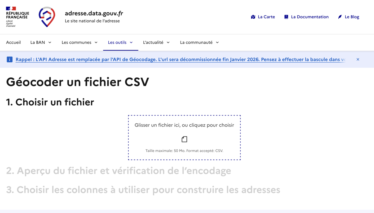 BAN CSV tool